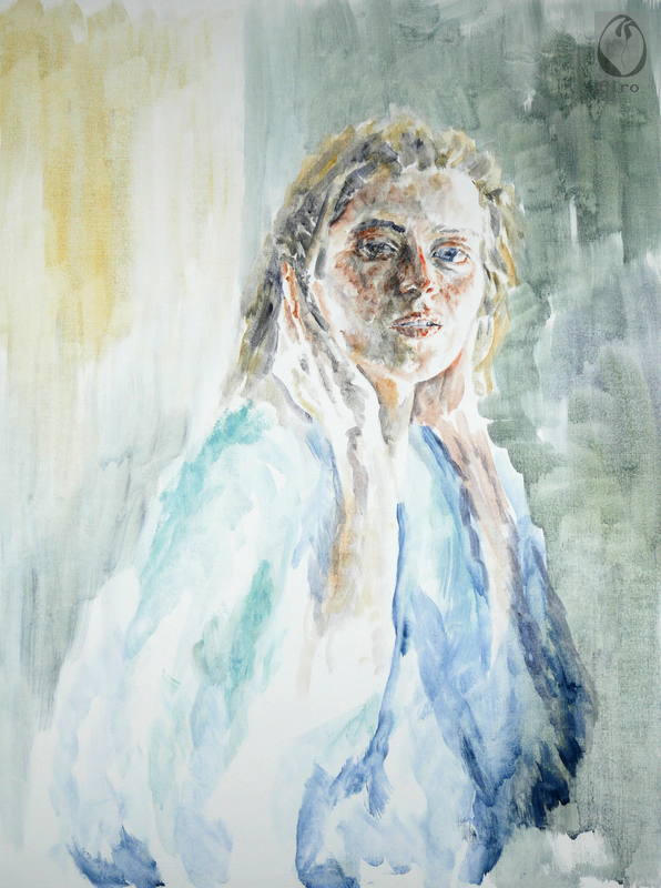 oil on paper - olio su carta di Piro